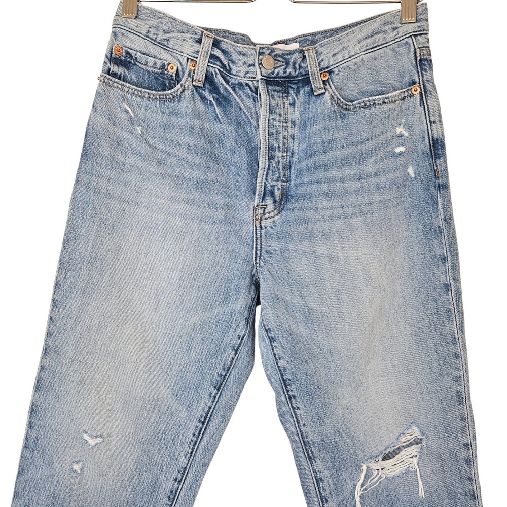 Pistola Charlie High-Rise Classic Straight Distressed Jeans 28 - Picture 9 of 13
